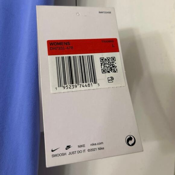 NIKE NWT Yoga Luxe 7/8 Long Blue Workout Leggings Size Large - Picture 8 of 11